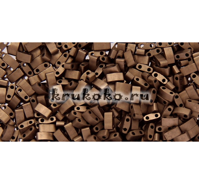 Бисер Miyuki Полу-TILA Металлизированный матовый темная бронза, 5 гр (TLH2006)